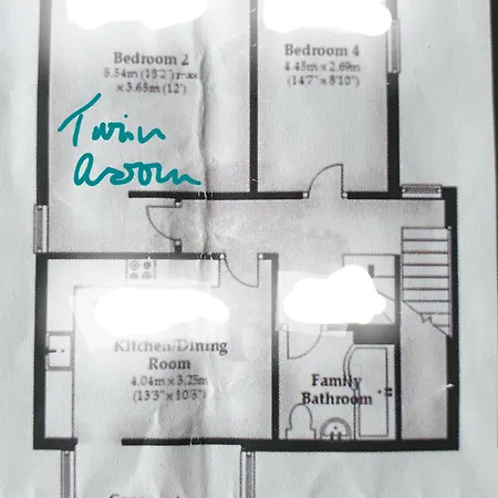 Privatunterkunft Large Ensuite Twin At Fir Tree